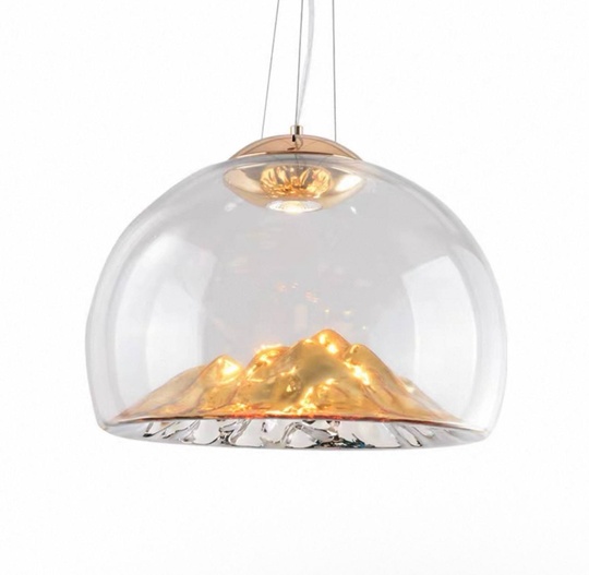 Люстра золотая Elimbrast, металл, стекло, 40*30 см, COB