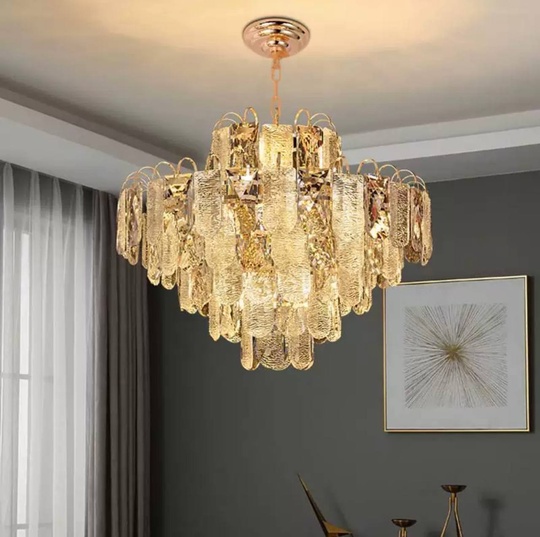 Люстра подвесная AKGUL 50*45 золото, стекло, металл, Е14.