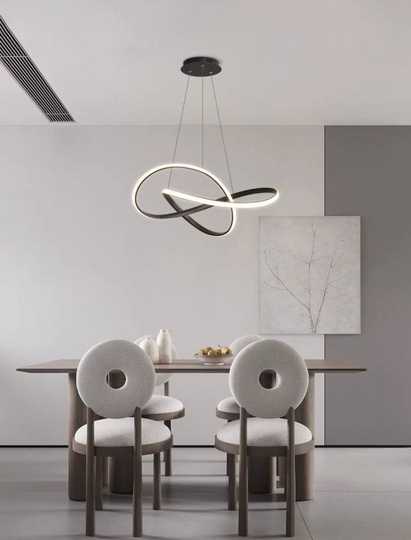 Люстра подвесная, черный, ПММА, JOSEPH BLACK 60*120, металл, LED