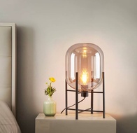 Настольная лампа CHAD 26*45, коньячный, металл, Е21.