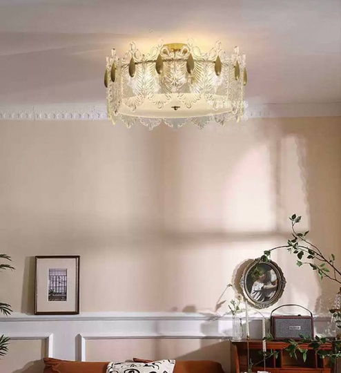 Люстра подвесная, медный, стекло, FRIENDSHIP 60*23, металл, E14.