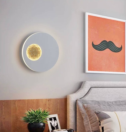 Настенный светильник LESTER 25*25, серый, металл, LED.