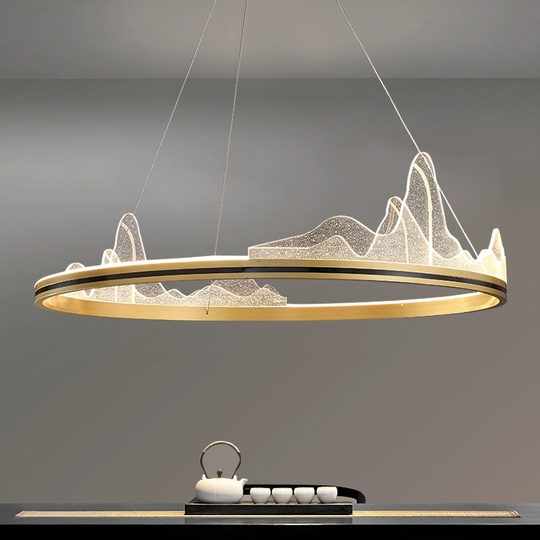 Люстра подвесная, медь, ПММА, CHAD 100*20, металл, LED