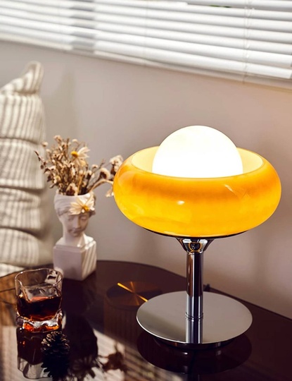 Настольная лампа COLASTA 27*37, оранжевый, хром