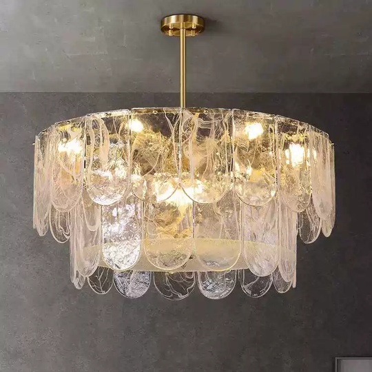 Люстра подвесная, медный, стекло, FINN 80*37 металл, E14.