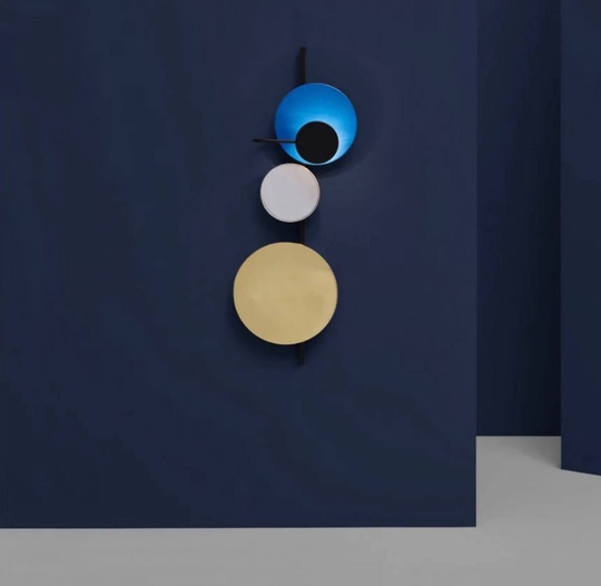 Настенный светильник, БРА HAKAN 18*55, синий, металл, LED.