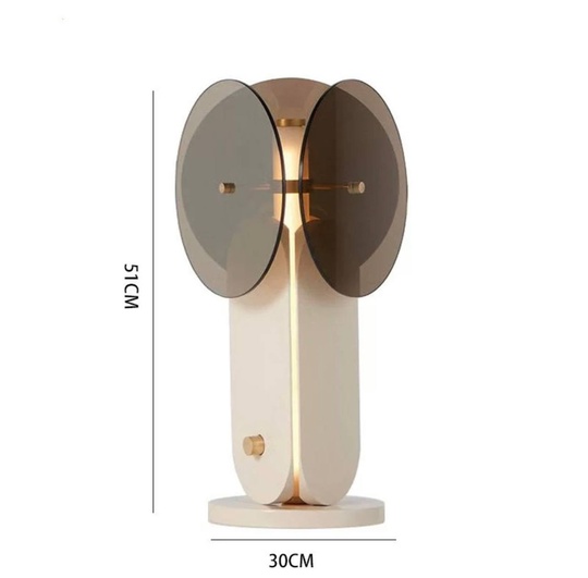 Настольная лампа CUBA 30*51,  капучино, мрамор, металл