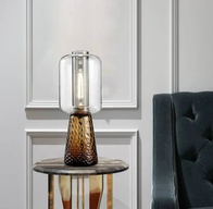 Настольная лампа AB 22*53, кофе, стекло, Е27.