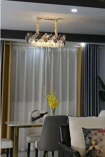 Люстра ERBAY 80*28 золото, стекло, металл, Е14.