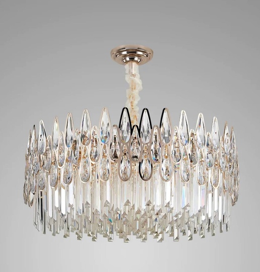 Подвесной светильник ADALET 80*27, золотой, стекло, металл,  Е14.