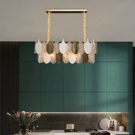 Люстра подвесная, медь, стекло, GUNAYDIN 90*30, металл, Е14.