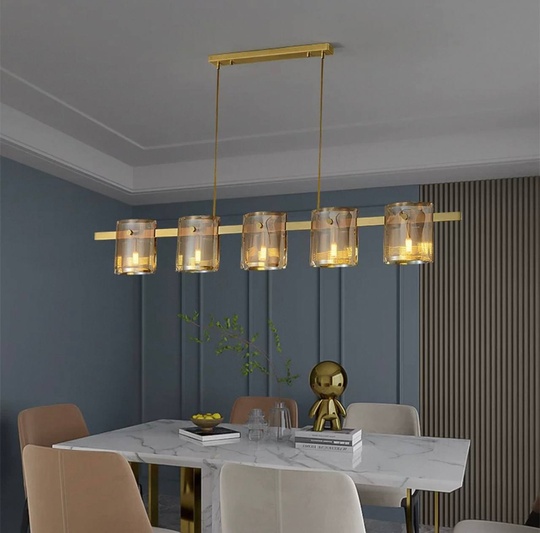 Люстра подвесная, медный, стекло, FLOWERSLOVER 140*17, металл, G9.