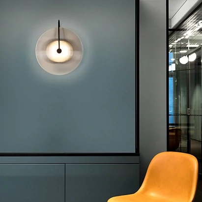 Настенный светильник черный ASH, Бра, 25*30, металл, LED.