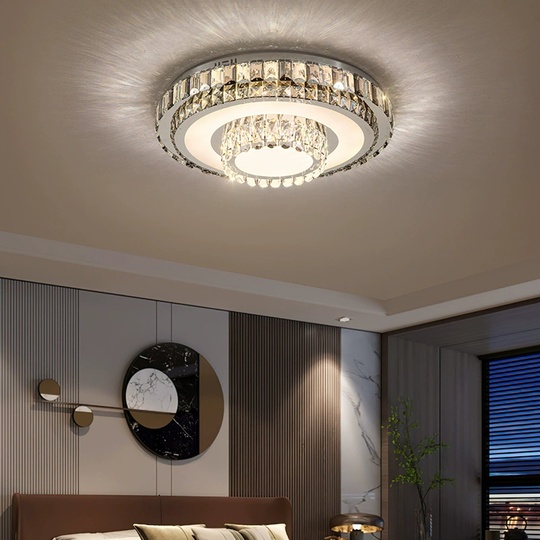 Потолочный светильник, хром, кристалл, MINDY 50*20 металл, LED.