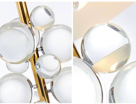 Настольная лампа SOSPESO 35*53, мрамор, кристалл, античная бронза