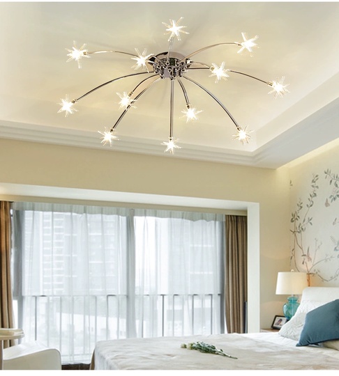 Люстра серебряная Elymbra, металл, стекло, 70*18 см, G4