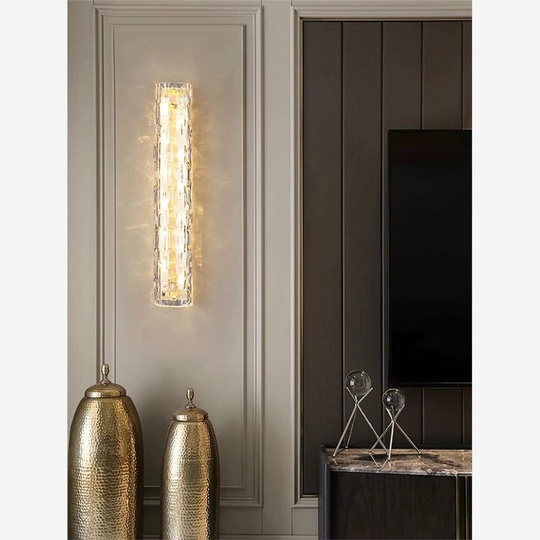 Настенный светильник, Бра, ETHAN 8*45, медный, металл, стекло, LED.