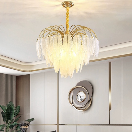 Люстра подвесная FADIME 45*38 золото, стекло, металл, Е14.