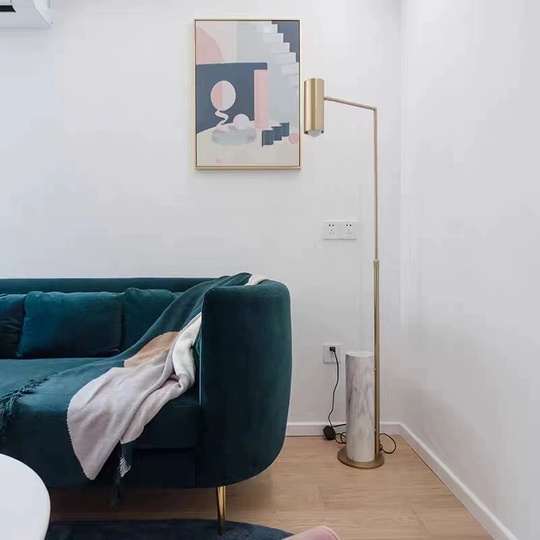 Торшер бронза Elivra, 40*160 см, LED, Е27, металл мрамор, 14 Вт