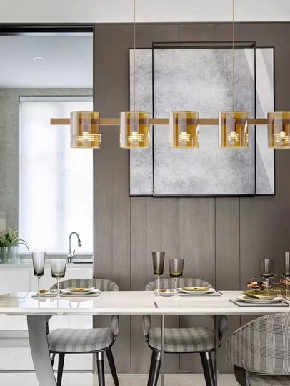 Люстра подвесная, медный, стекло, FLOWERSLOVER 100*17, металл, G9.