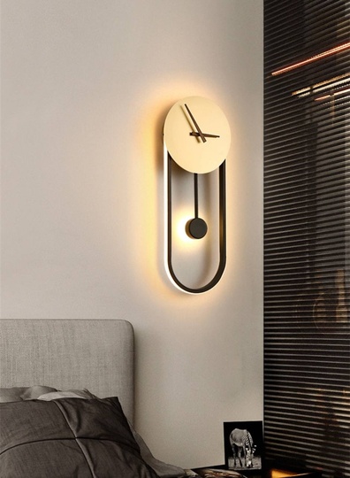 Настенный светильник, Бра, FREDERICK 22*56, песочно-черный-золотой, металл, LED.