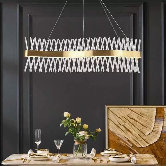 Люстра подвесная, медный, стекло, STYLISH 100*35, металл, LED.