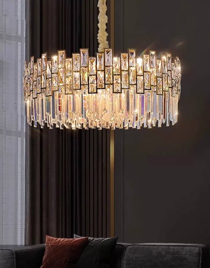 Люстра BACI 100*30 золото, стекло, металл, Е14.