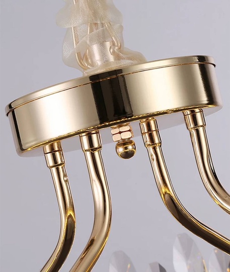 Люстра подвесная ERGEM 100*32 золото, стекло, металл, LED.