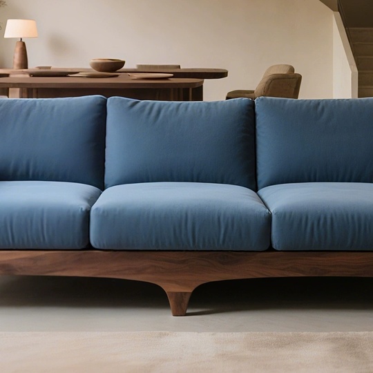 Прямой диван Gabriella темный орех, ткань, 260*85*80 см