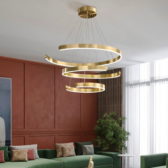 Люстра подвесная, медь, ПММА, LOLA 40*60*80 металл, LED.