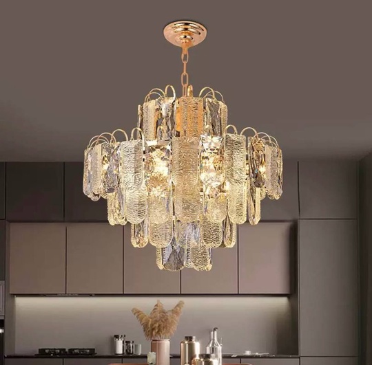 Люстра подвесная AKGUL 80*57 золото, стекло, металл, Е14.