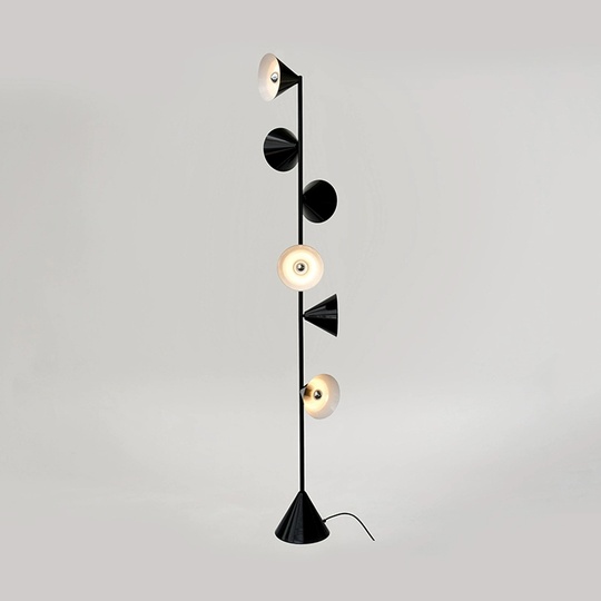 Торшер, черный, Vertical 30*165, светодиодный, G9*6, металл