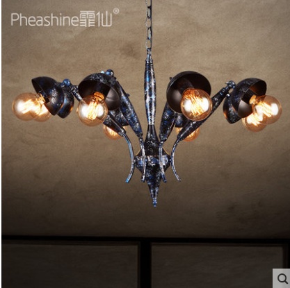 Дизайнерский светильник черный Elvara, 1 м, 83*45 см, накаливания, E27, железо, металл, лофт, черный