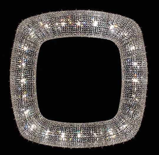 Люстра подвесная, серебро, хрусталь, SUSAN 80*80*25 металл, G9.