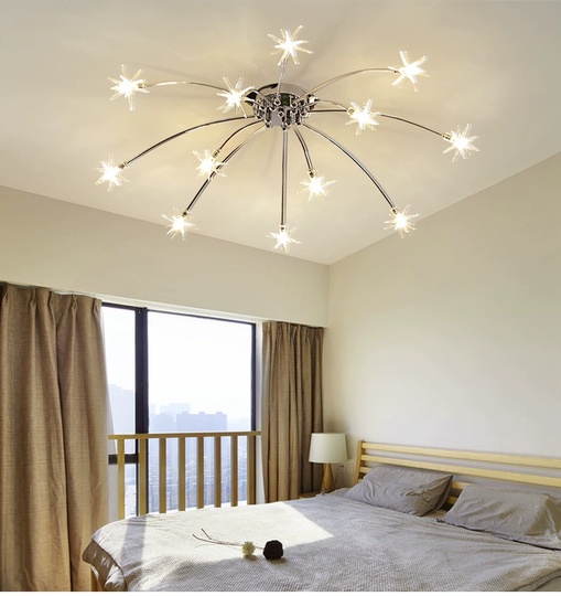 Люстра серебряная Elymbra, металл, стекло, 60*18 см, G4