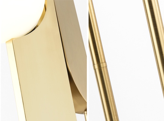 Напольный светильник золотой West Bower, E27, 30 Вт