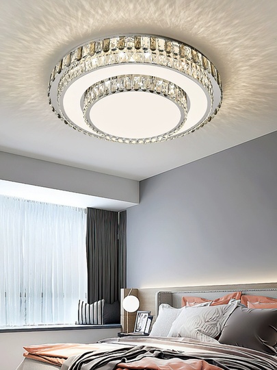 Потолочный светильник, хром, кристалл, MINDY 100*20 металл, LED.