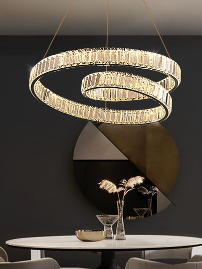 Люстра подвесная, бронза, хрусталь, ORION 80*18 металл, LED.