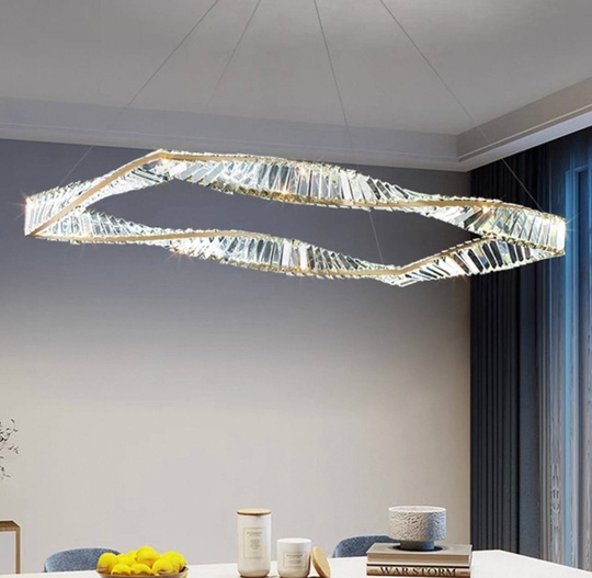 Люстра подвесная, бронза, хрусталь, OLIVER 102*58 металл, LED