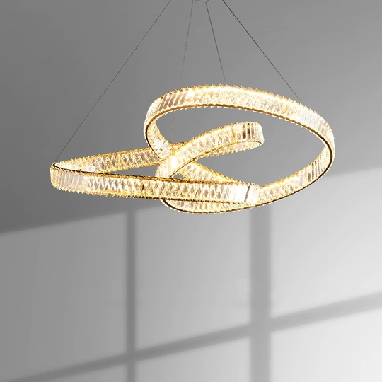 Люстра подвесная, бронза, хрусталь, RUFUS 80*30 металл, LED