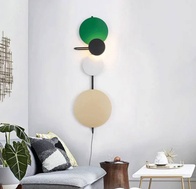 Настенный светильник, БРА HAKAN 36*98, зеленый, металл, LED.