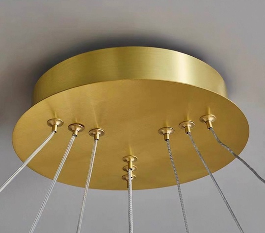 Люстра подвесная, медь, ПММА, NALA 60*4 металл, LED.