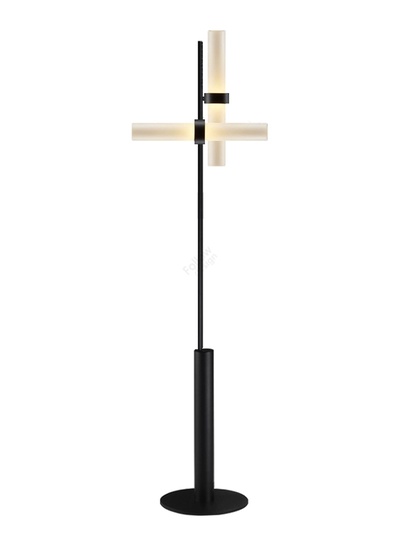 Торшер черный Oriqust, 28*28*170 см, LED, кнопка, металл, 10 Вт