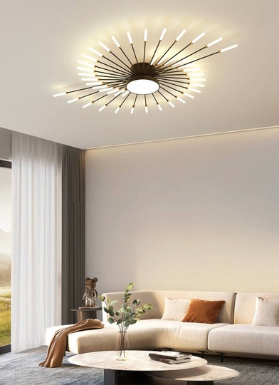 Люстра черная Aviorda, металл, 105*7 см, светодиодная, LED