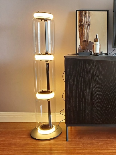 Торшер черный Elumine, 28*28*96 см, LED, Е27, металл, 20 Вт