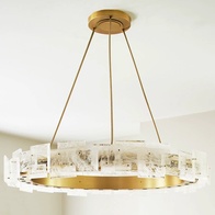 Светильник подвесной бронзовый Alveris, металл, трос 100 см, 100*18 см, LED