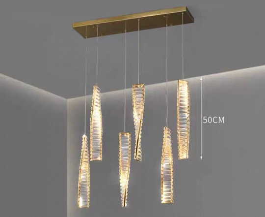 Люстра подвесная, бронза, хрусталь, HARRY 80*50 металл, LED