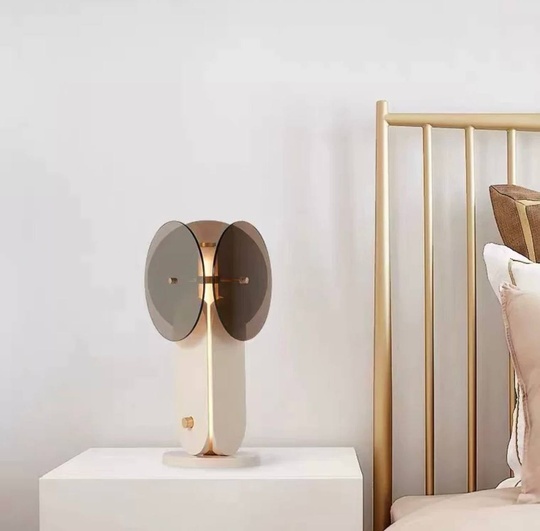 Настольная лампа CUBA 30*51,  капучино, мрамор, металл