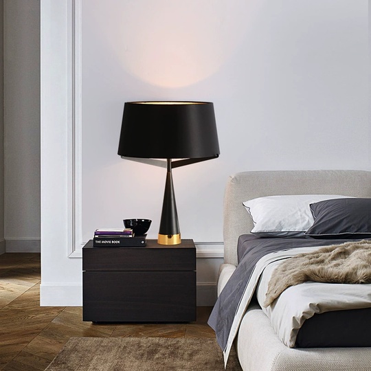 Настольная лампа AUSTEN 45*60, черный, металл, Е27.