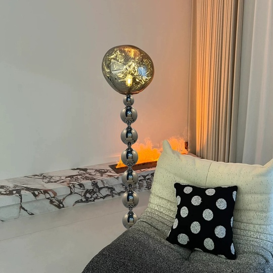 Торшер хром Aelaris, 38*156 см, LED, Е27, металл, 14 Вт